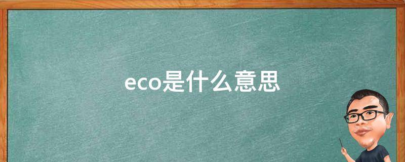 eco是什么意思