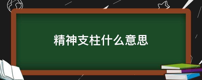 精神支柱什么意思